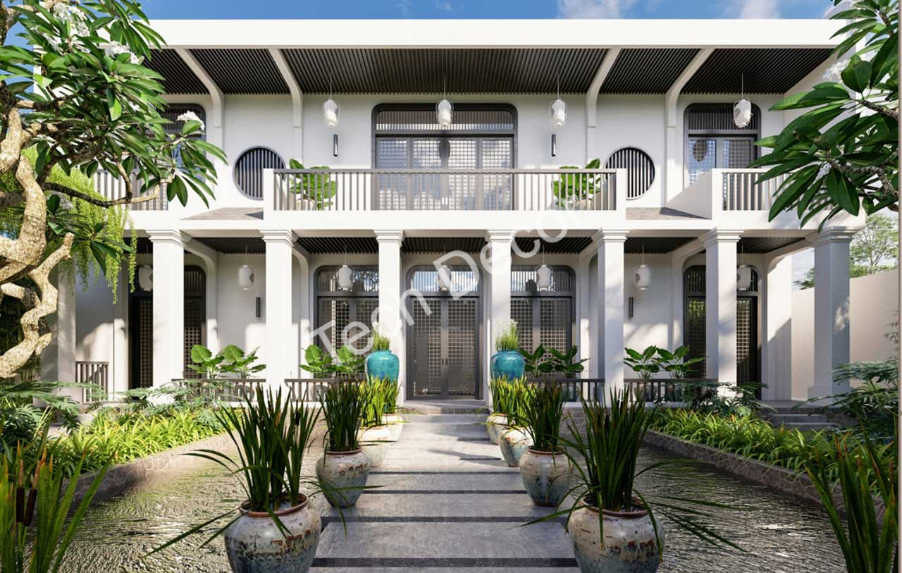 Biệt thự phong cách Đông Dương Ta – Tây kết hợp