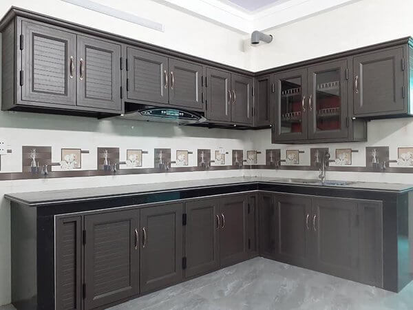 Tủ bếp nhôm kính Td6